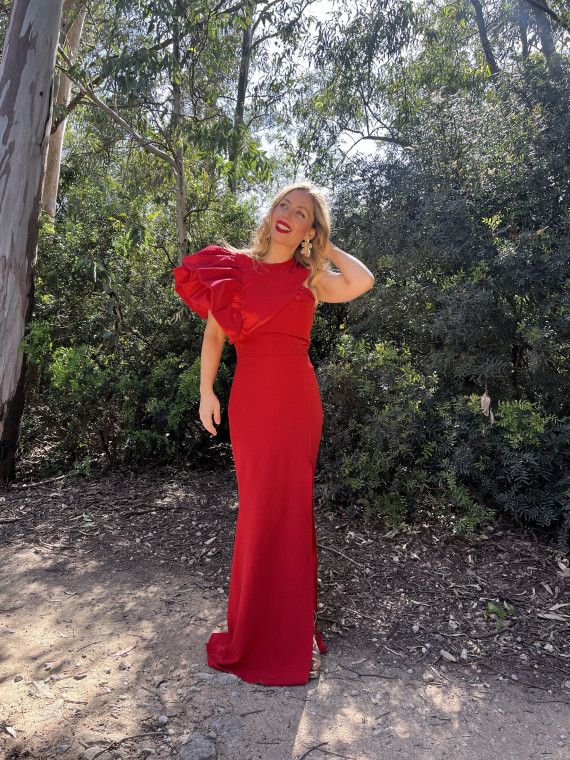 Vestido largo MAR rojo
