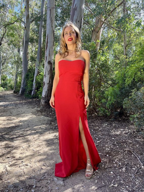 Vestido largo MAR rojo