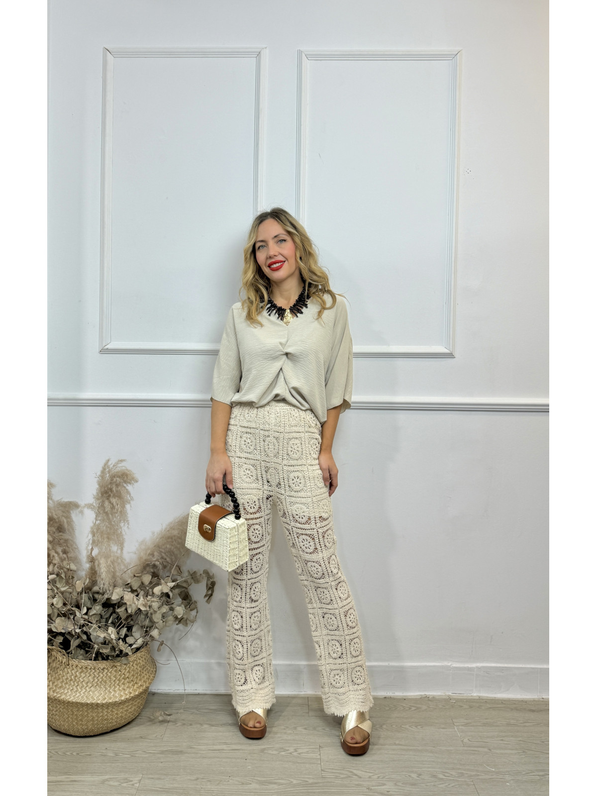 Palazzo de Crochet VEJER Beige