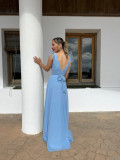 Vestido largo PALOMA Celeste