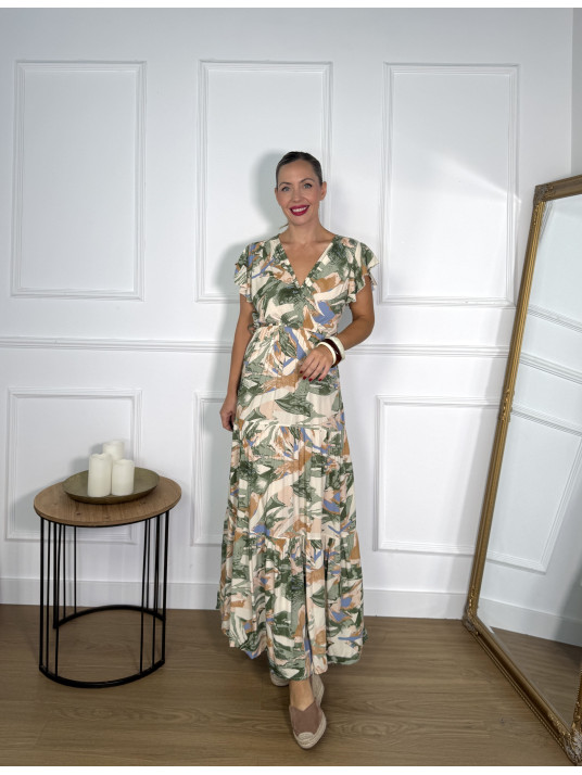 Vestido largo de estampado floral, ideal para tus mejores looks.