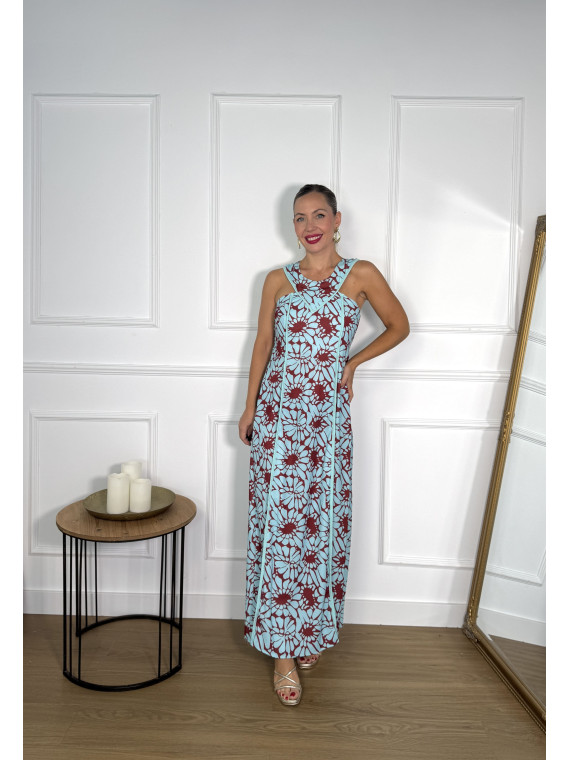 Vestido largo con estampado floral, ideal para tus mejores looks.