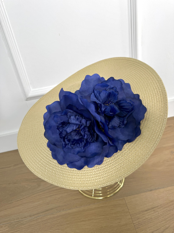 Pamela Azul Marino y Beige