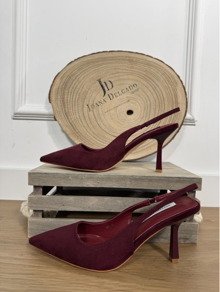 Zapato de Tacón de Fiesta SOFIA burdeos