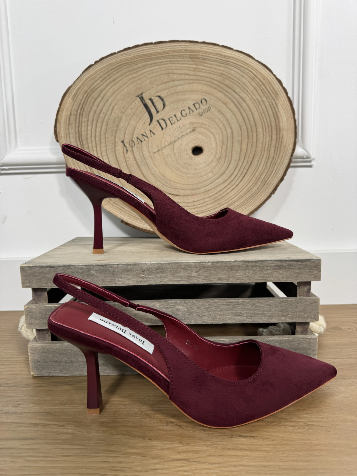 Zapato de Tacón de Fiesta SOFIA burdeos