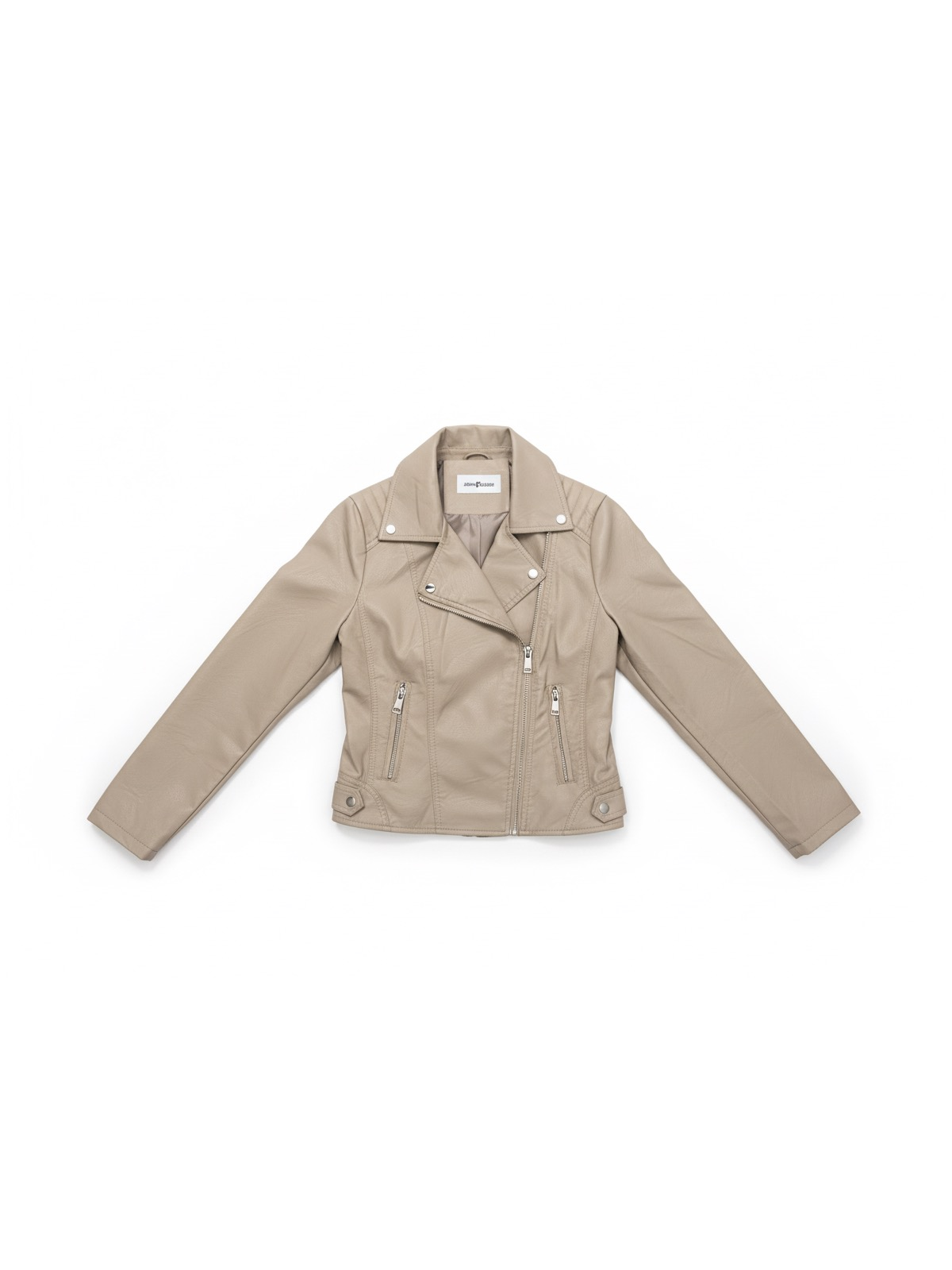 Chaqueta biker  beige