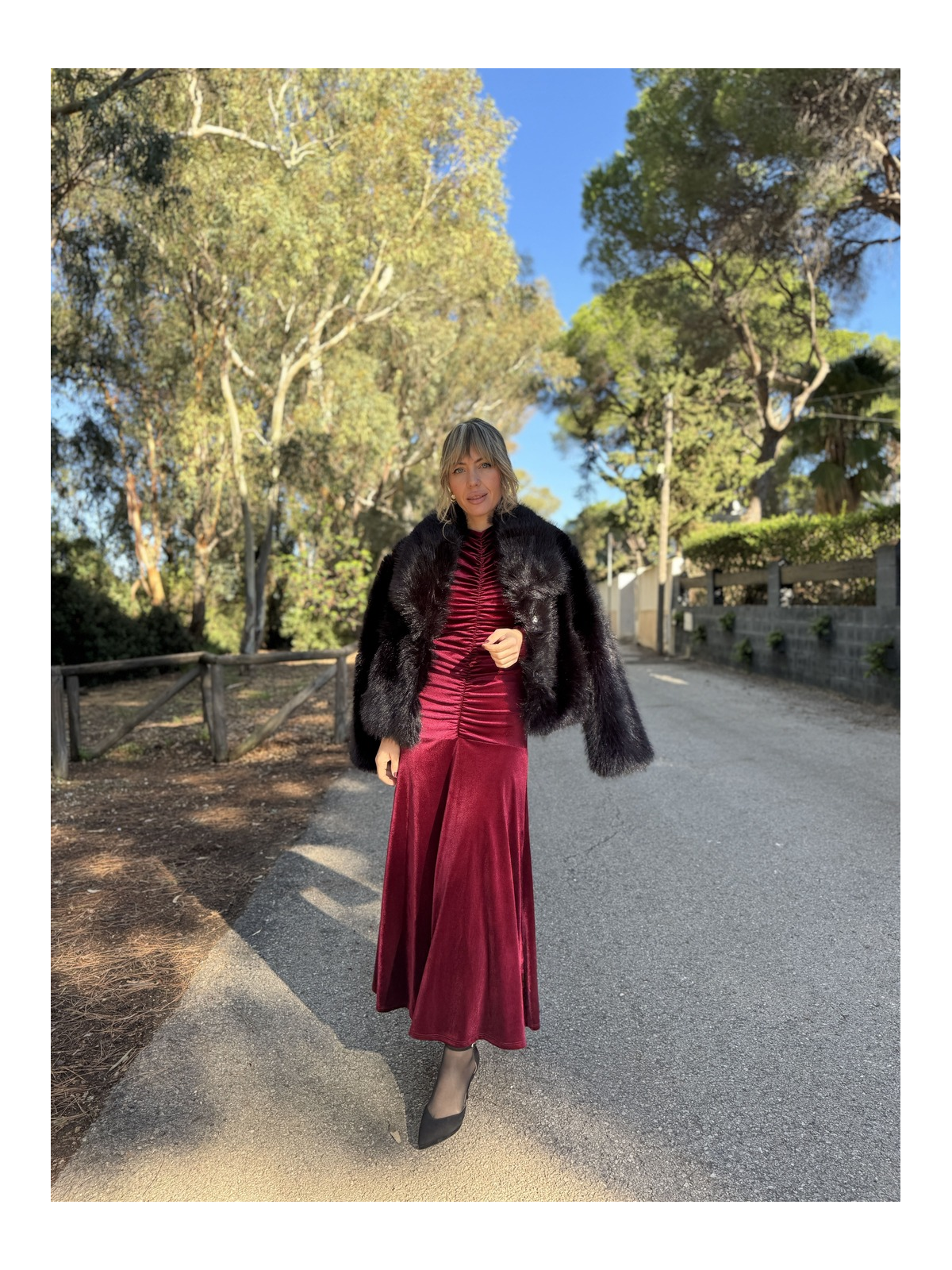 Vestido BELEN Burdeos