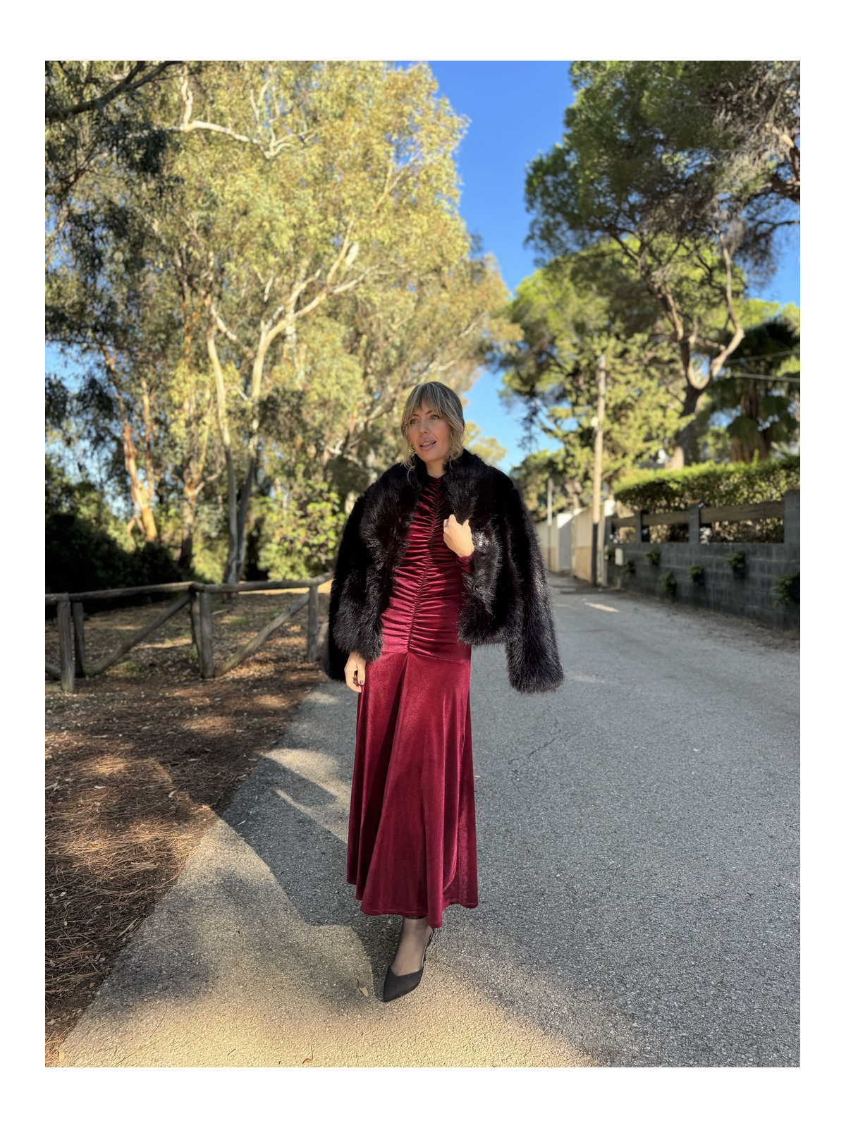 Vestido BELEN Burdeos