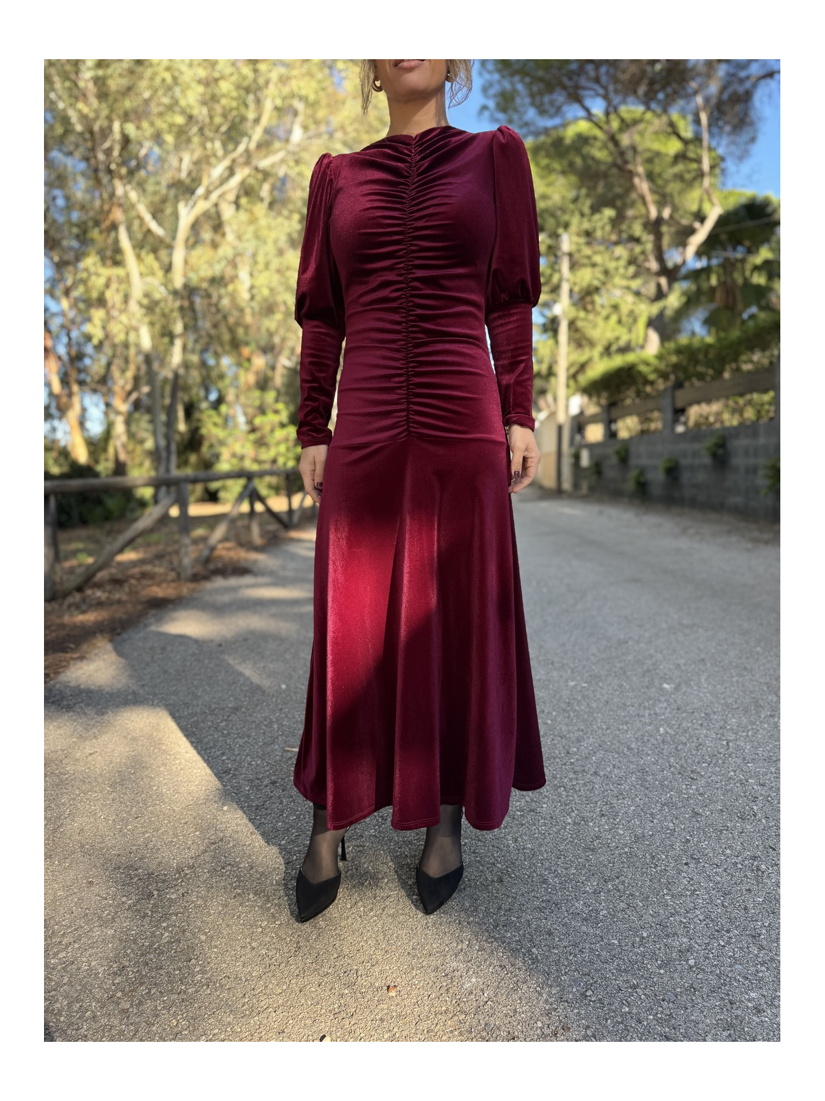 Vestido BELEN Burdeos