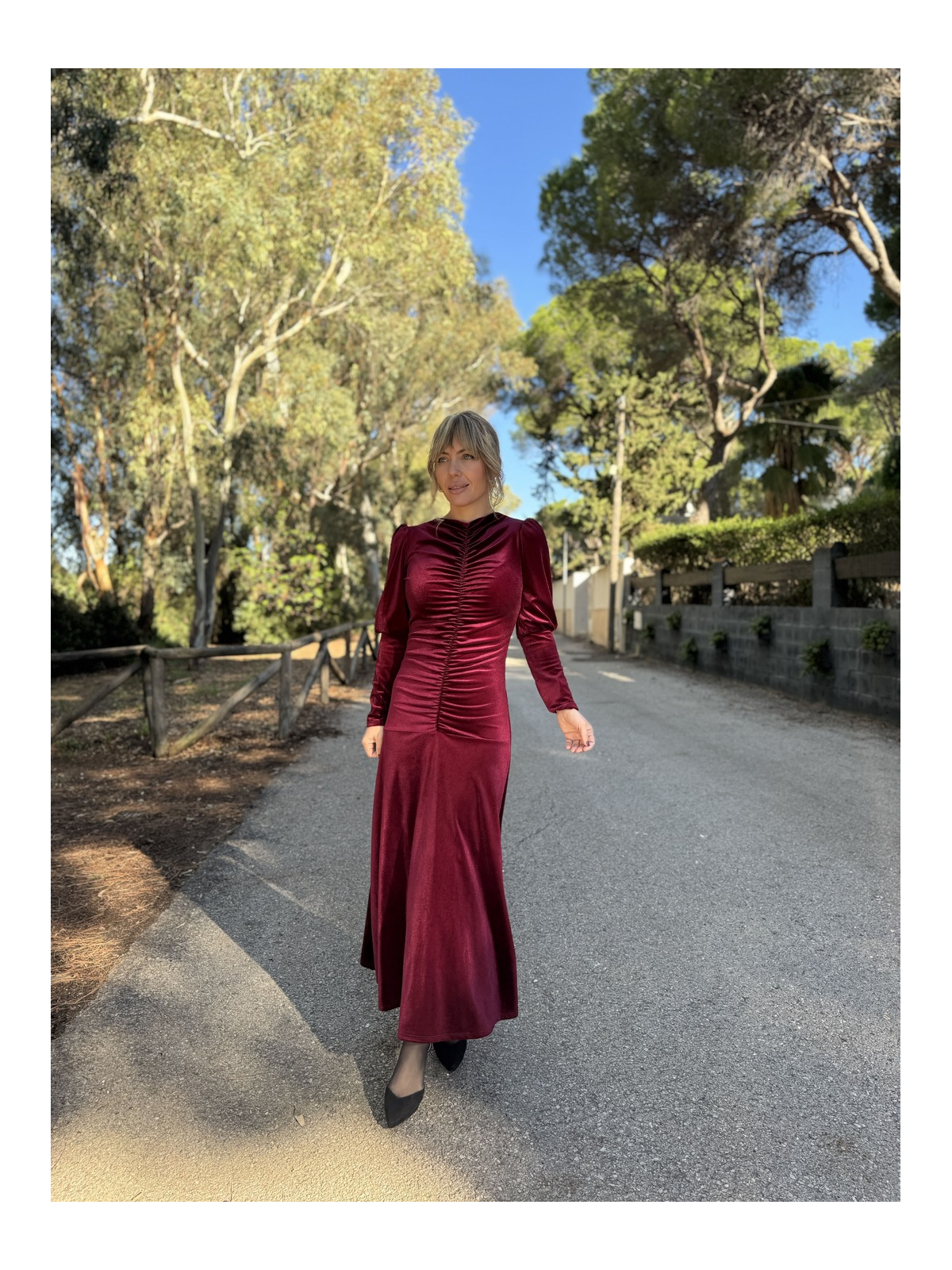 Vestido BELEN Burdeos