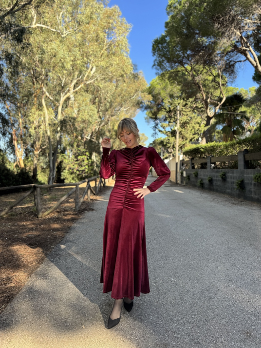 Vestido BELEN Burdeos