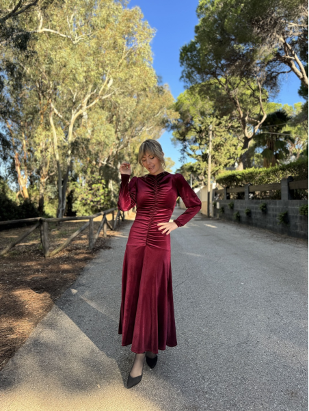 Vestido BELEN Burdeos