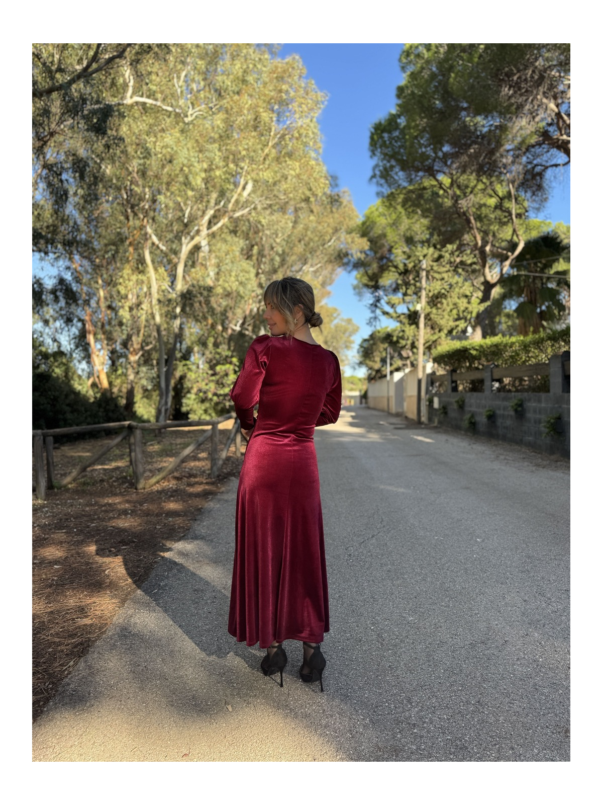 Vestido BELEN Burdeos