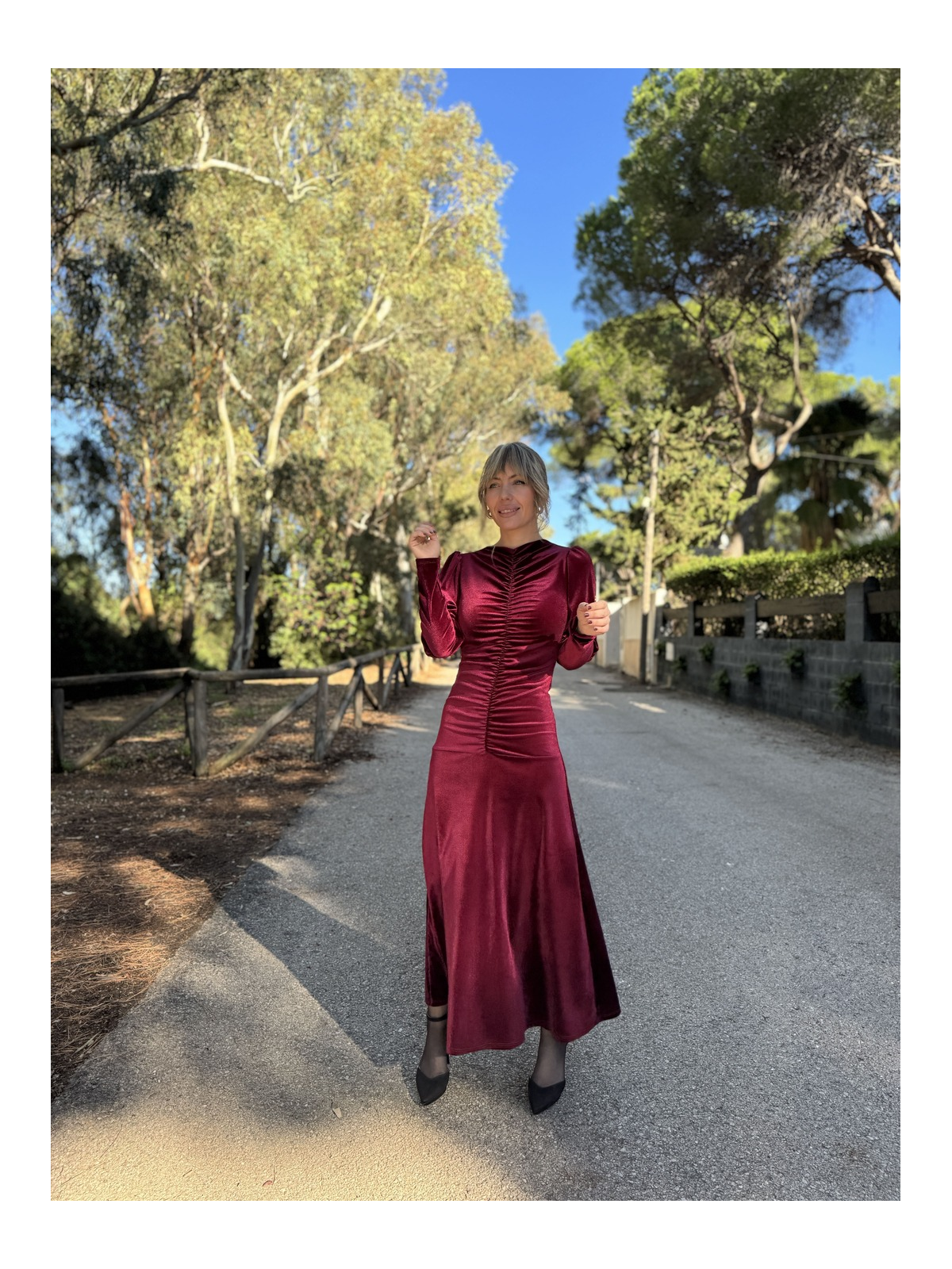 Vestido BELEN Burdeos