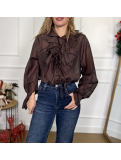 Blusa volantes NELSY marron