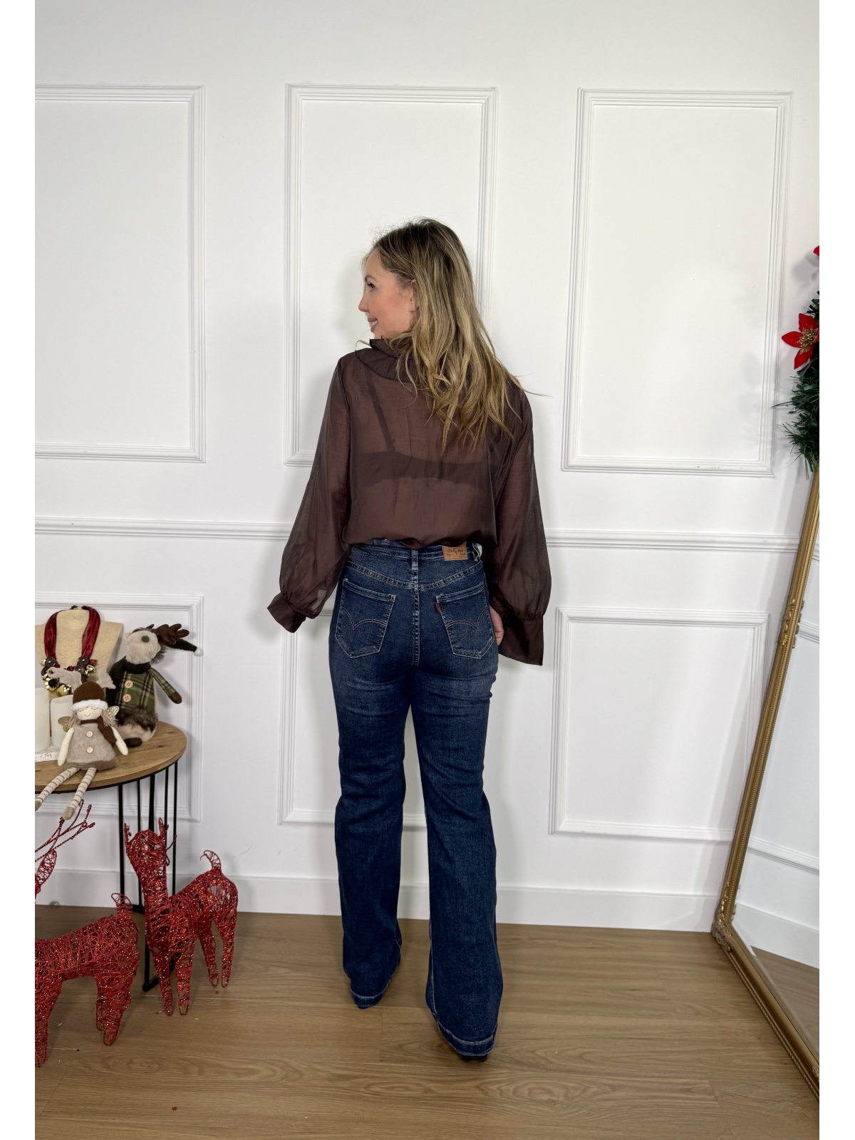 Blusa volantes NELSY marron