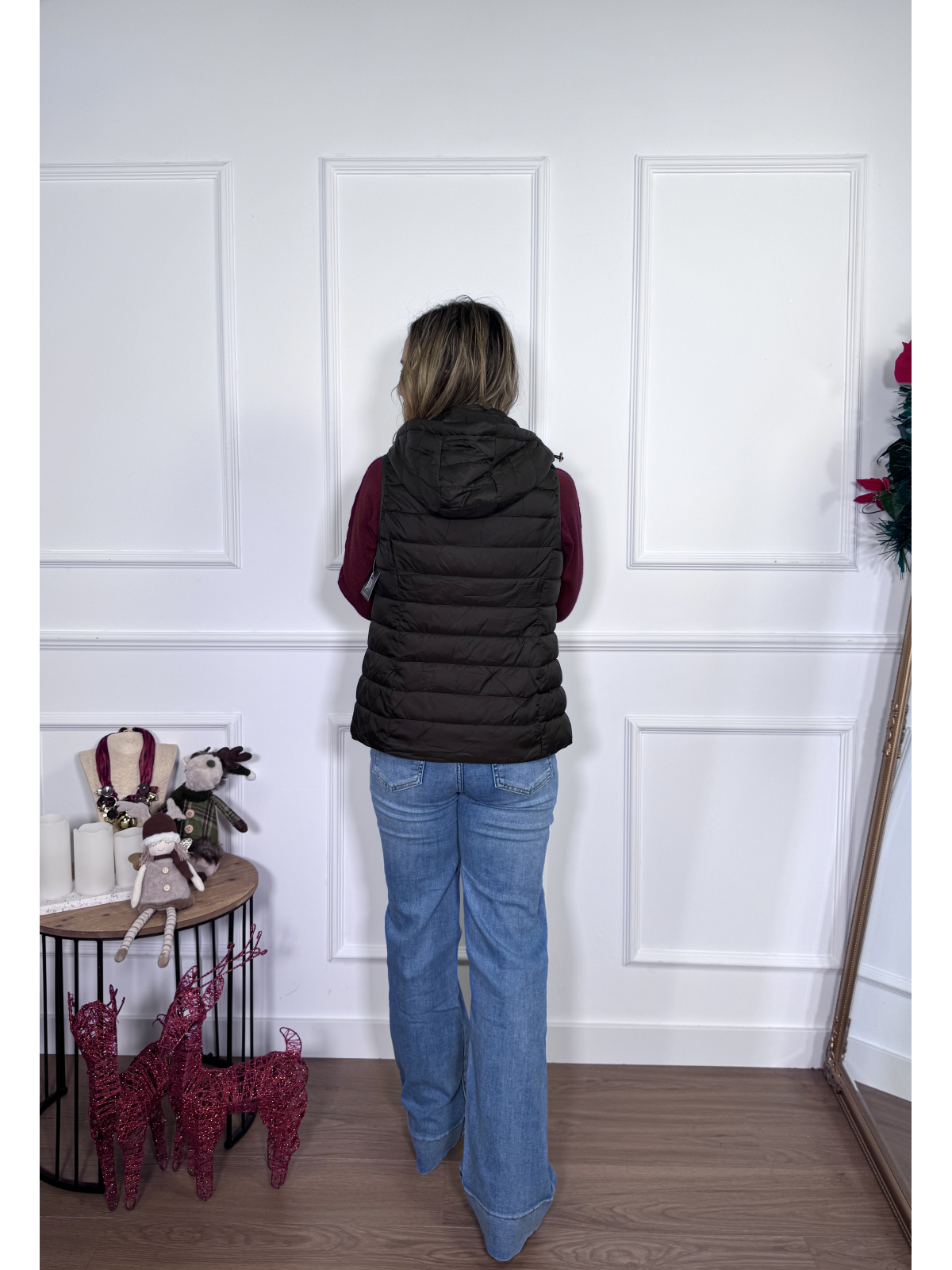 Chaleco acolchado DALIA verde caqui