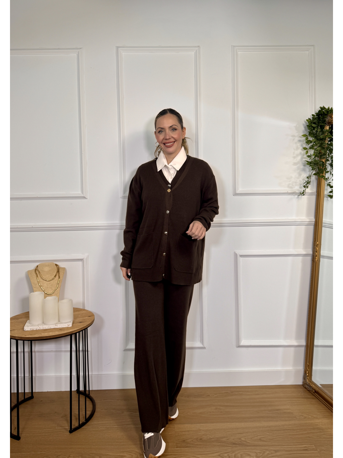 Conjunto de punto VEGA marron