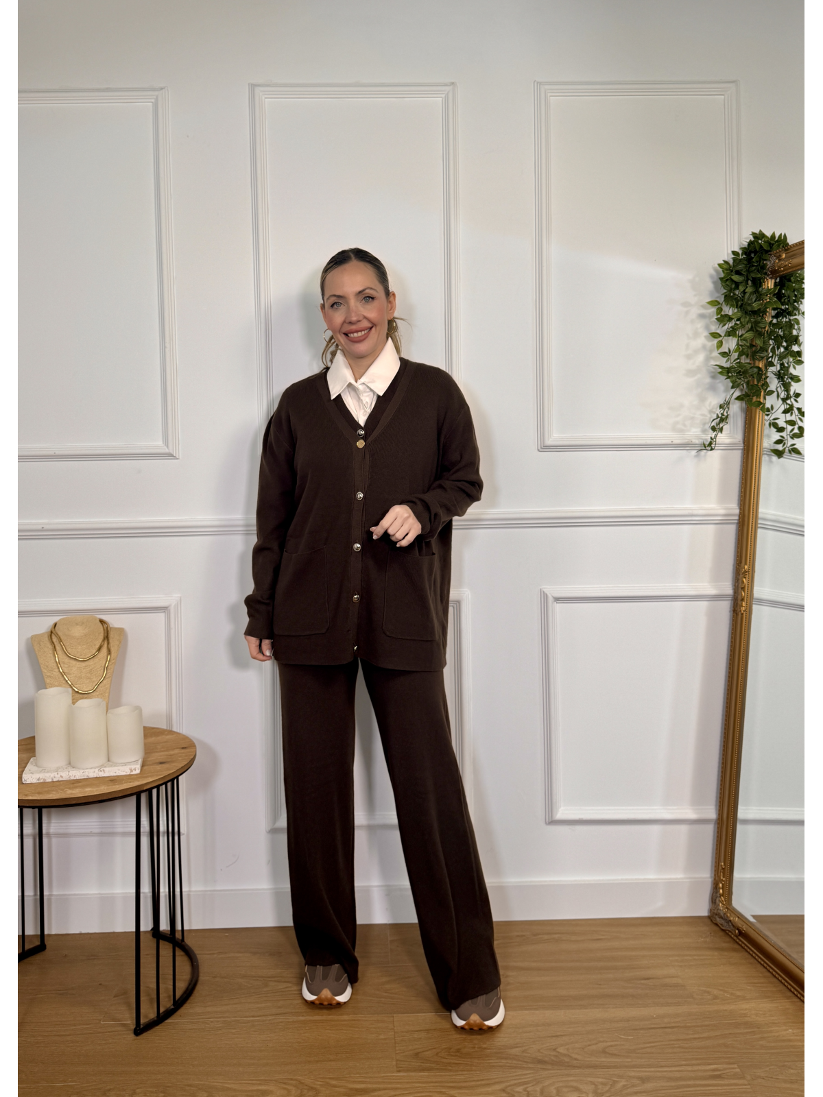 Conjunto de punto VEGA marron