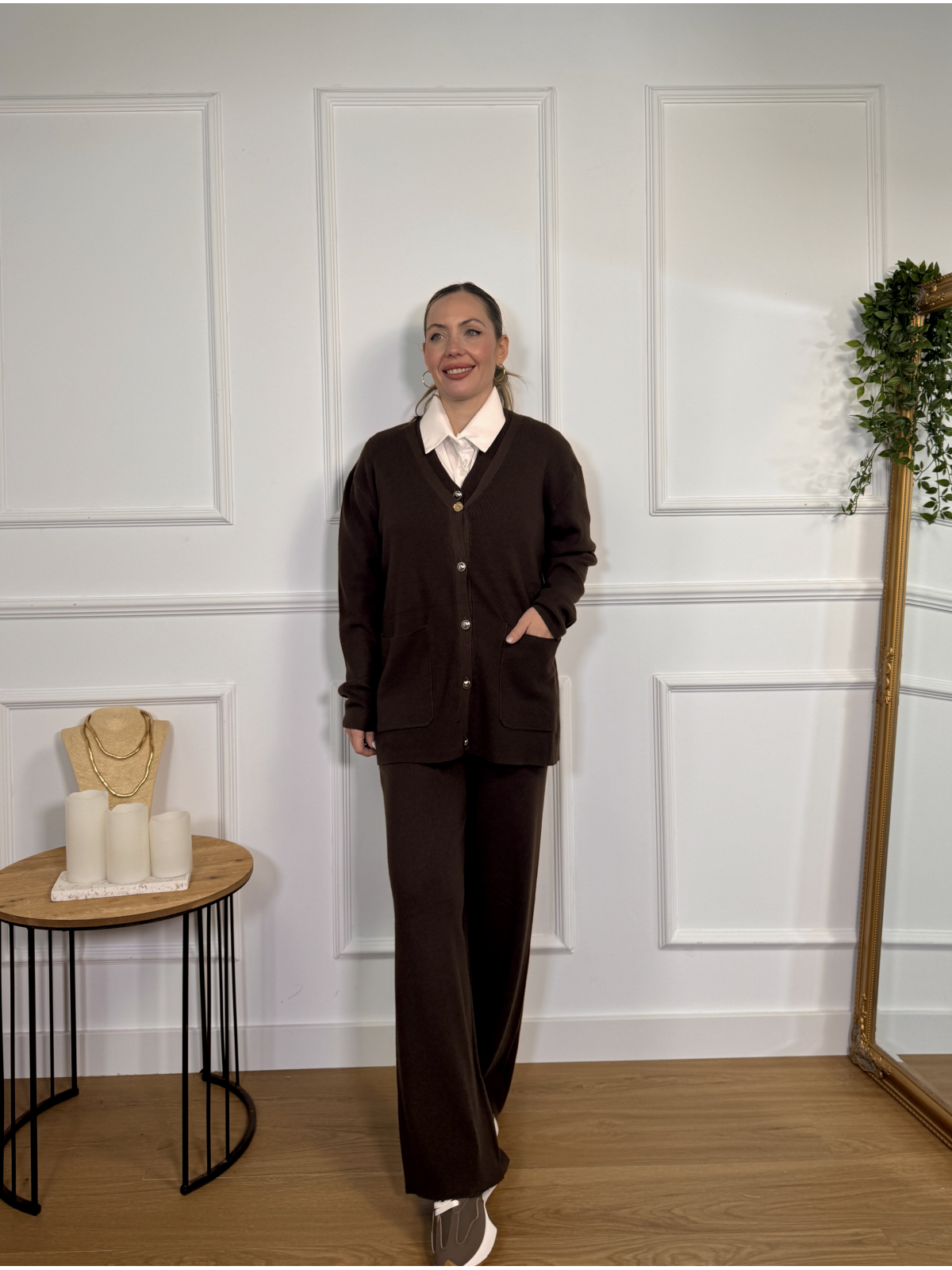 Conjunto de punto VEGA marron