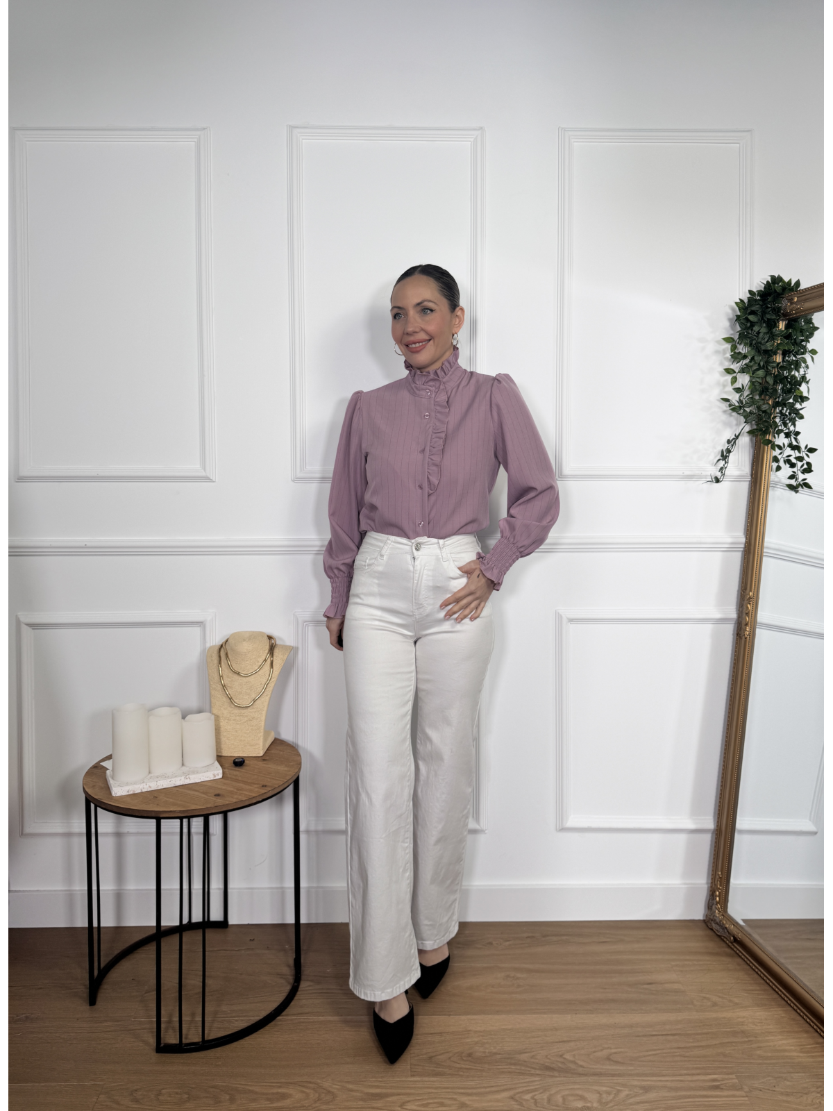 Vaquero blanco PAULA