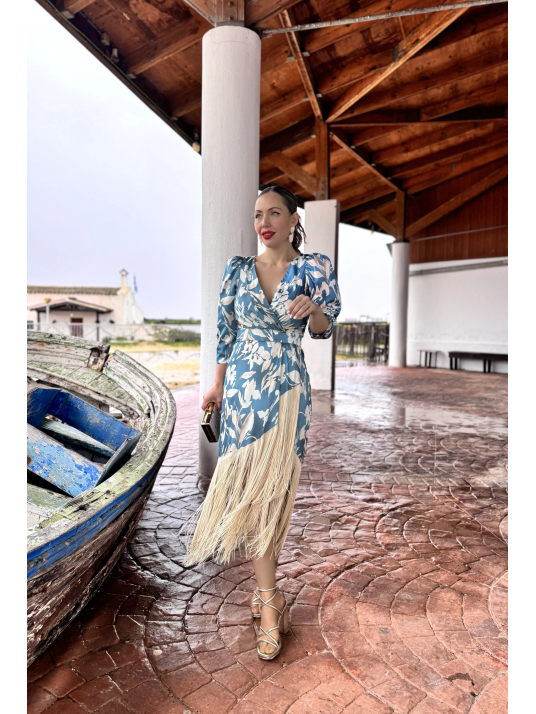 Vestido de Fiesta con Flecos CARLOTA