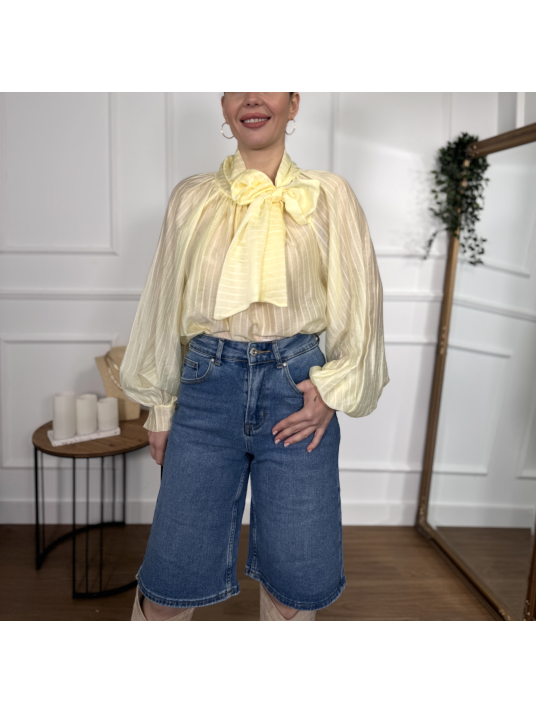 Blusa con Lazo CLARA Amarilla