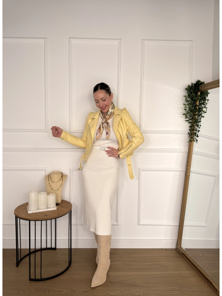 Vestido de punto ADRIANA Blanco