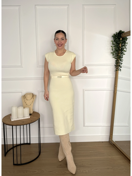 Vestido de punto ADRIANA Amarillo