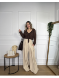 Pantalón de Pinza JESSICA Beige
