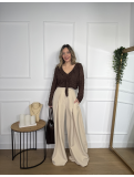 Pantalón de Pinza JESSICA Beige