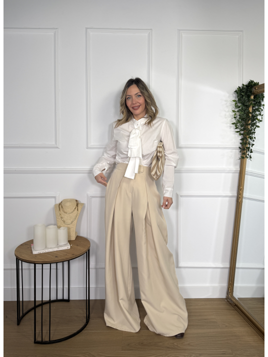 Pantalón de Pinza JESSICA Beige