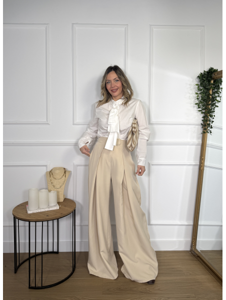 Pantalón de Pinza JESSICA Beige