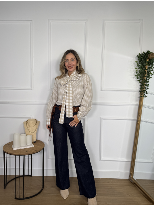 Camisa con estampado de cuadros vichy, ideal para tus looks casual.