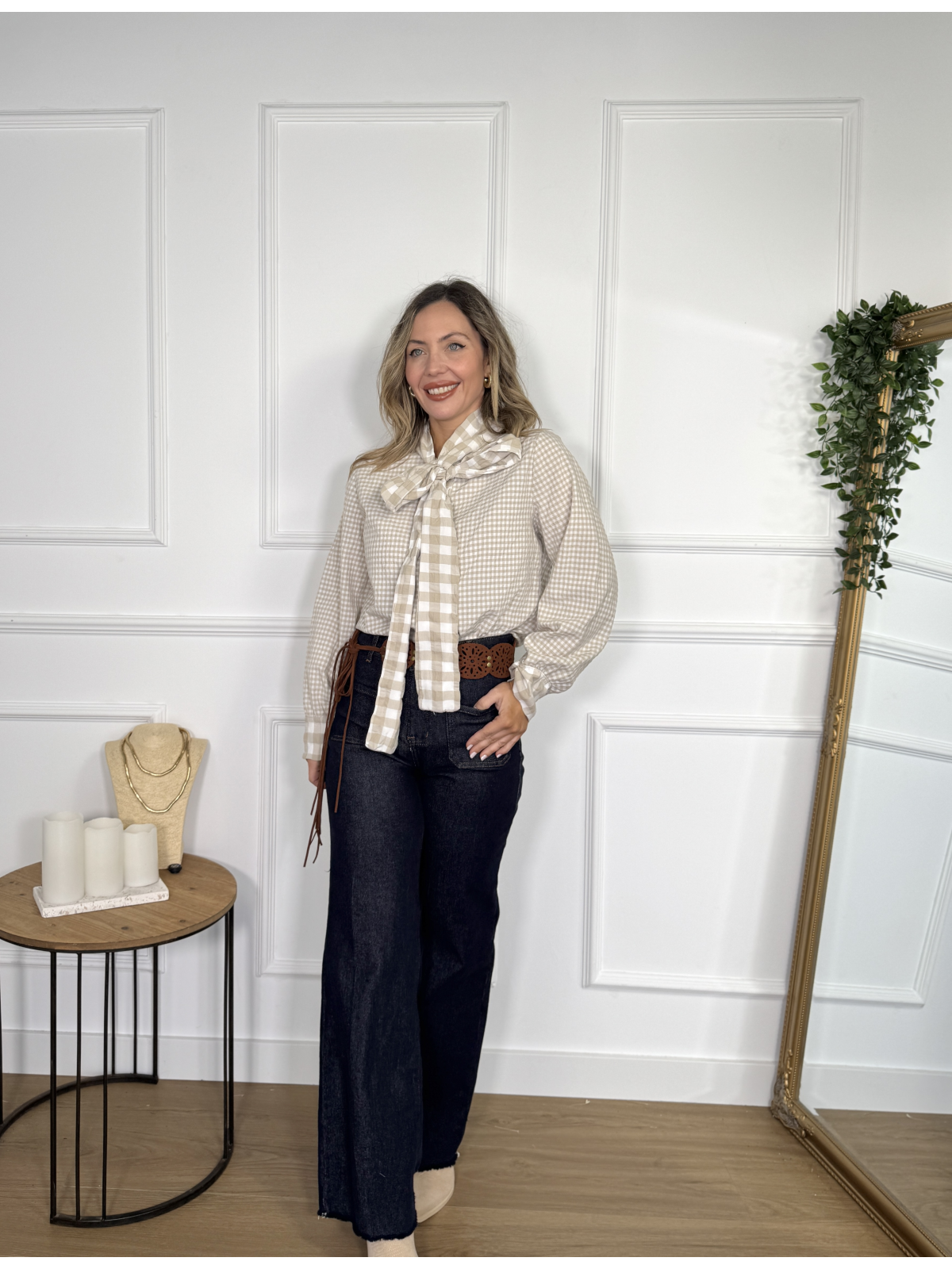 Camisa con estampado de cuadros vichy, ideal para tus looks casual.