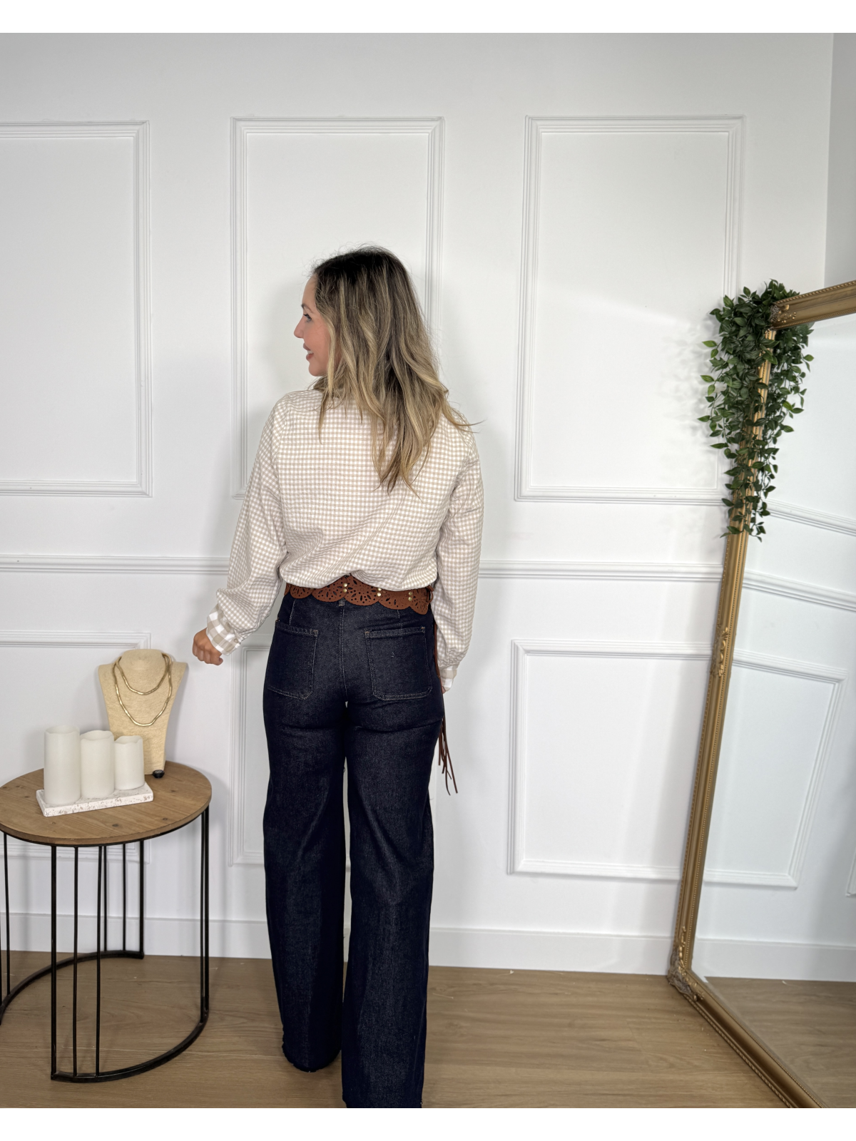 Camisa con estampado de cuadros vichy, ideal para tus looks casual.