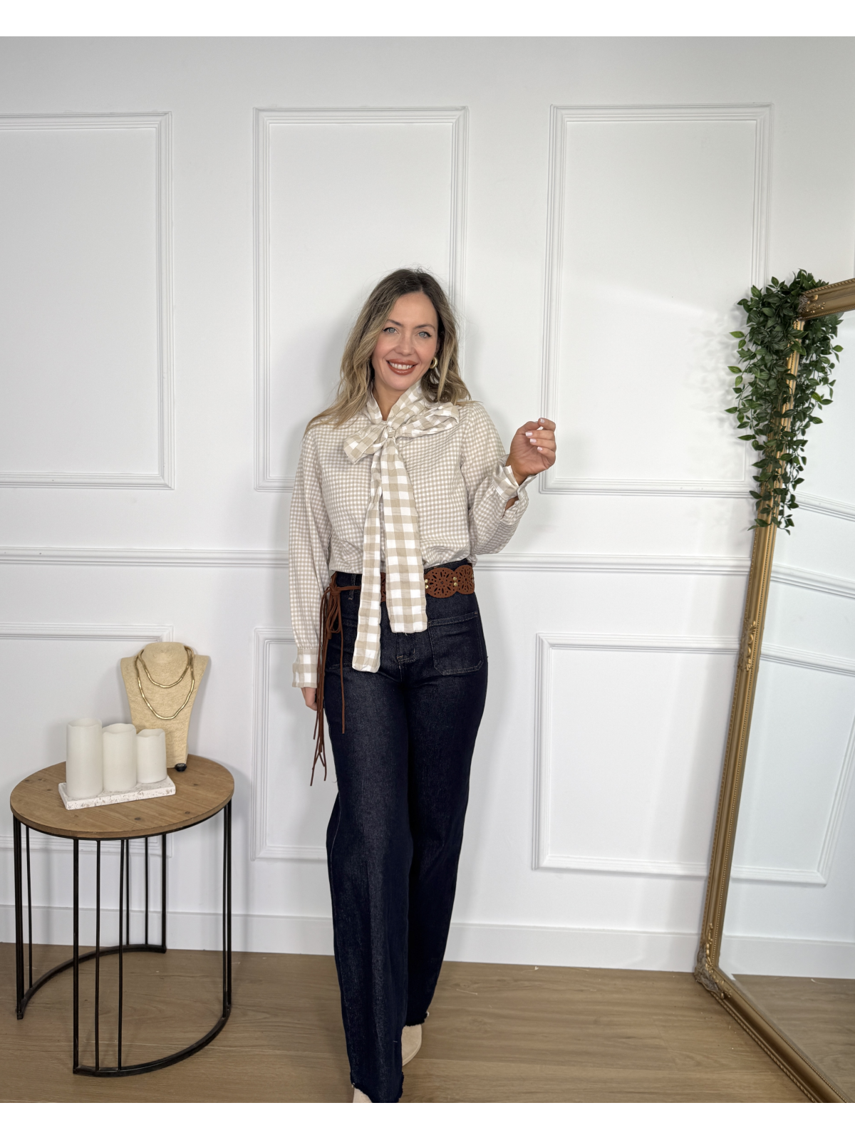 Camisa con estampado de cuadros vichy, ideal para tus looks casual.