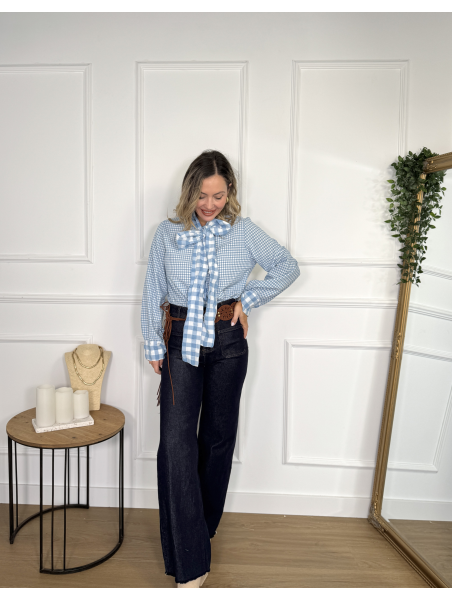 Camisa con estampado de cuadros vichy, ideal para tus looks casual.