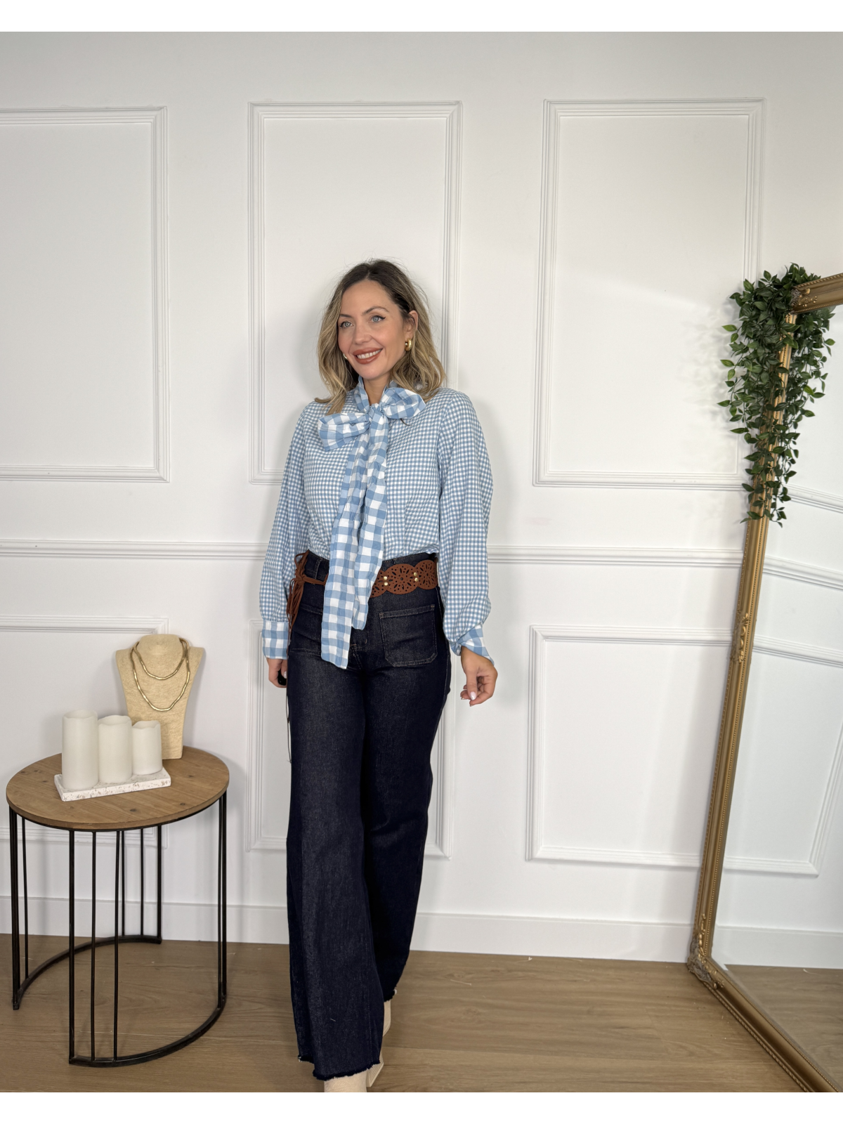 Camisa con estampado de cuadros vichy, ideal para tus looks casual.