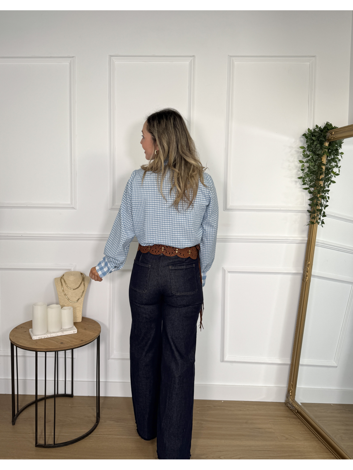 Camisa con estampado de cuadros vichy, ideal para tus looks casual.