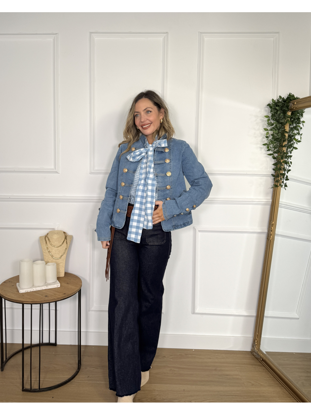 Camisa con estampado de cuadros vichy, ideal para tus looks casual.