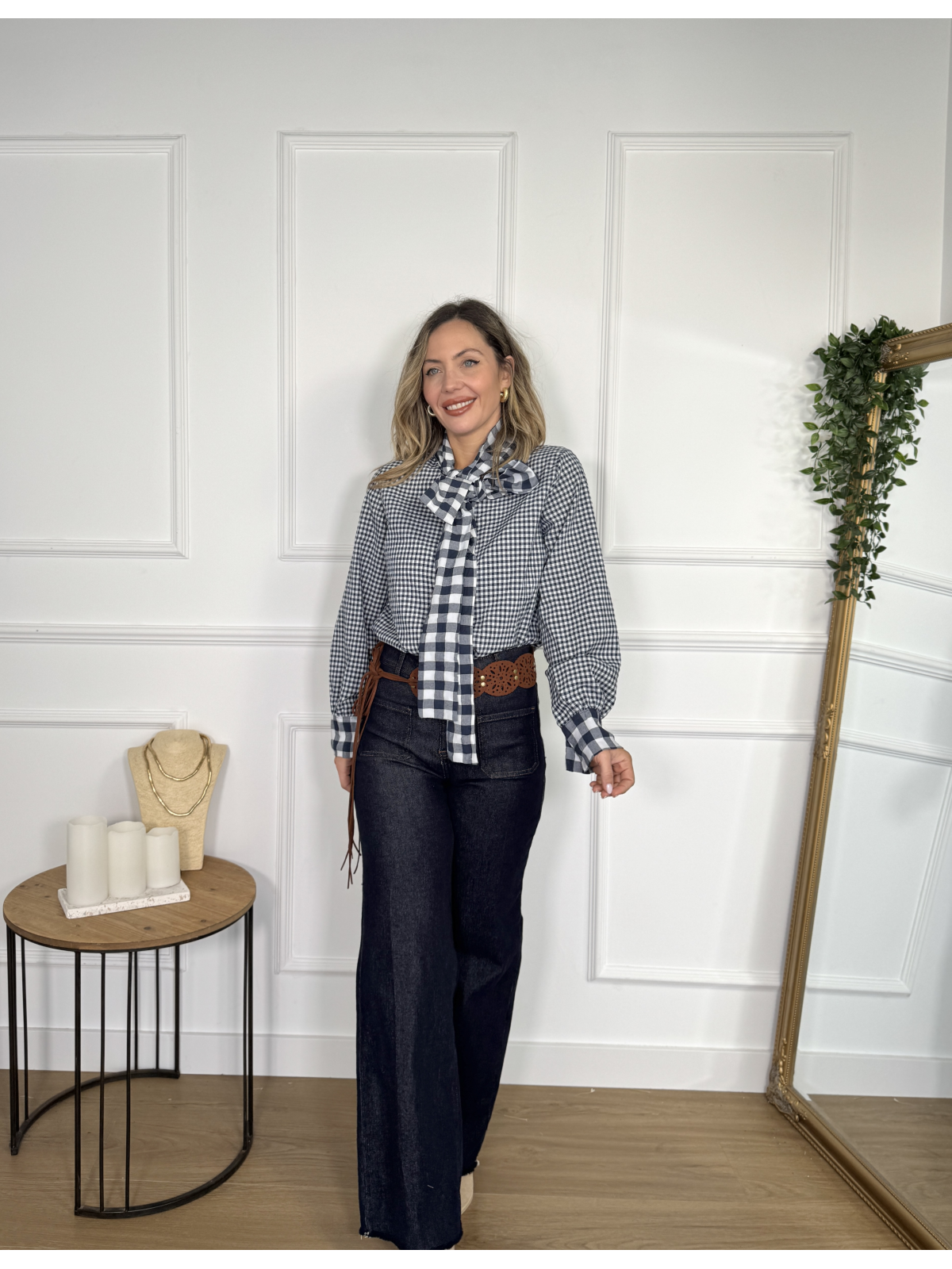 Camisa con estampado de cuadros vichy, ideal para tus looks casual.