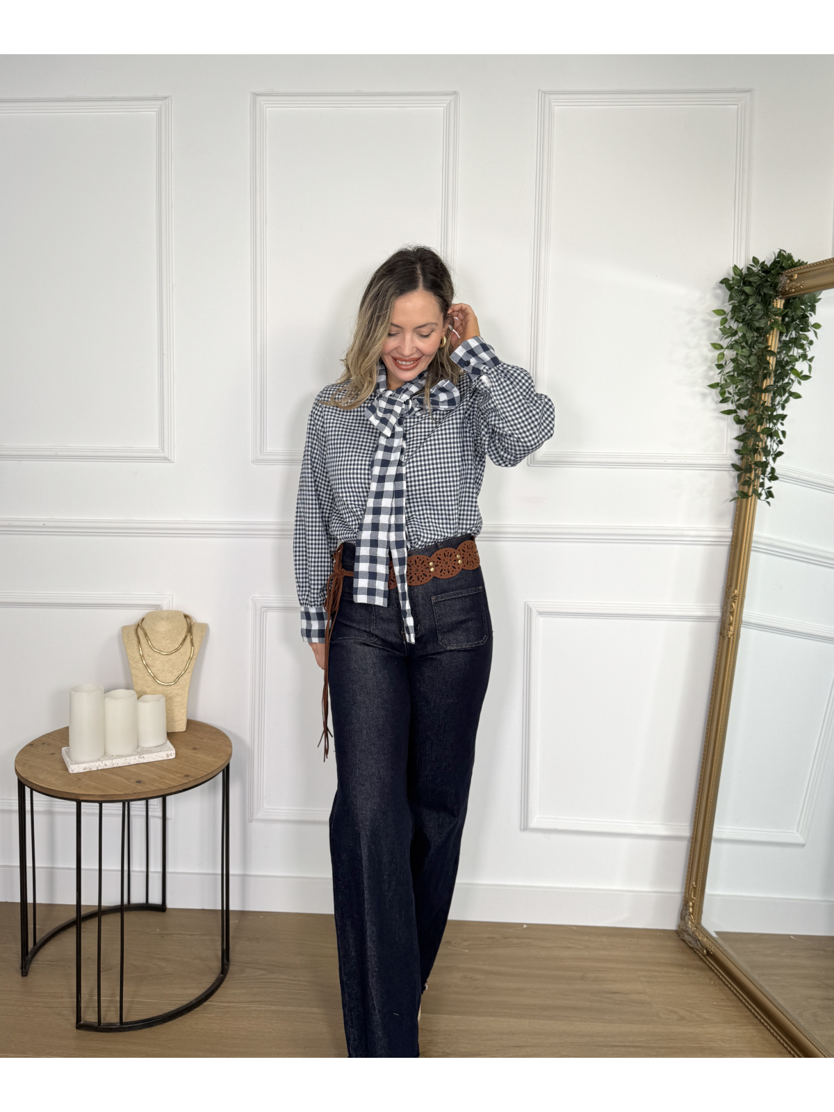 Camisa con estampado de cuadros vichy, ideal para tus looks casual.