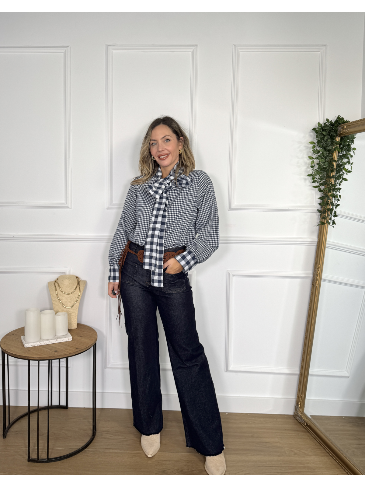 Camisa con estampado de cuadros vichy, ideal para tus looks casual.