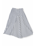 Falda midi de algodón con estampado de rayas en contraste.