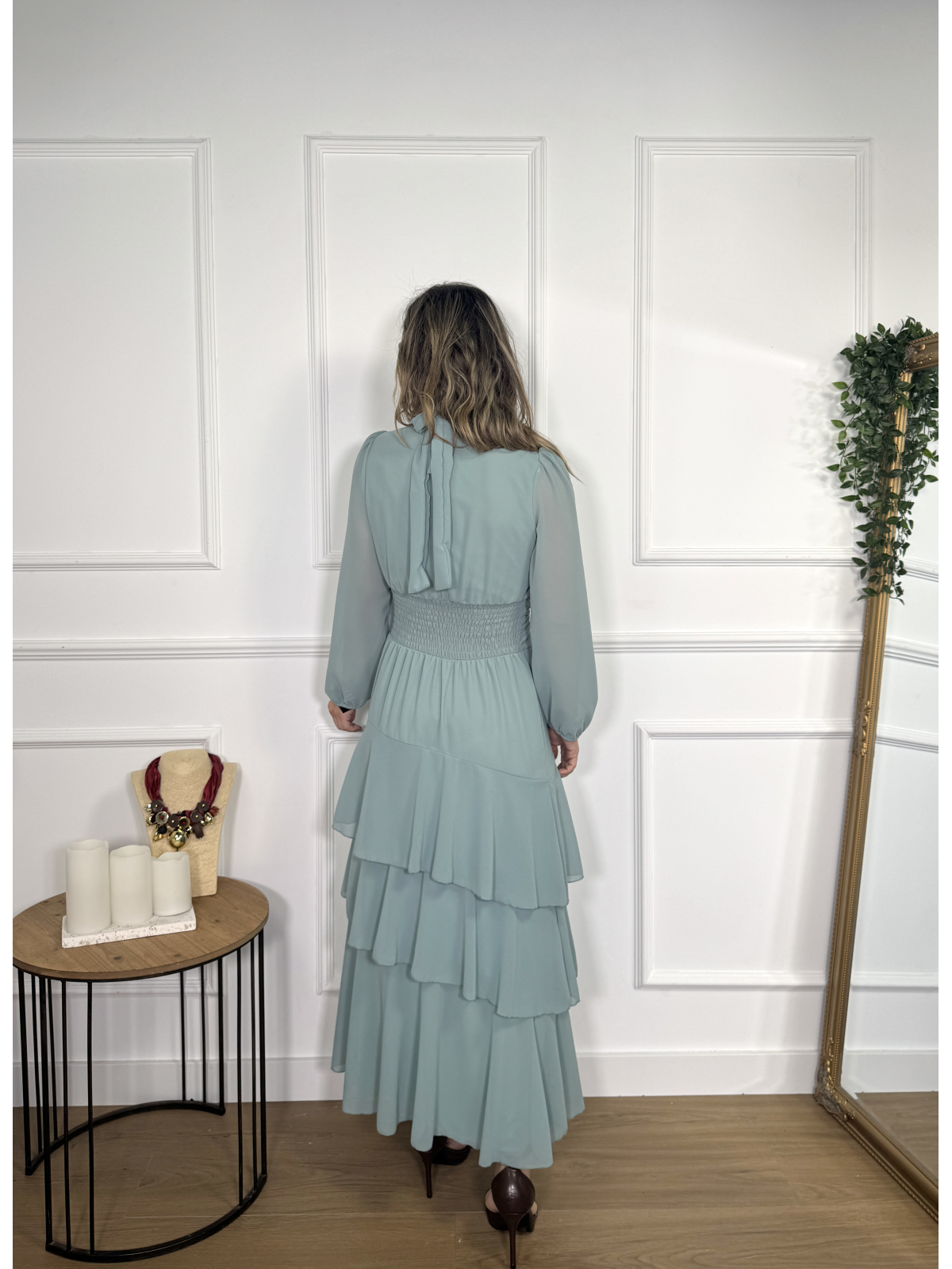 Vestido con Volantes MACARENA Verde