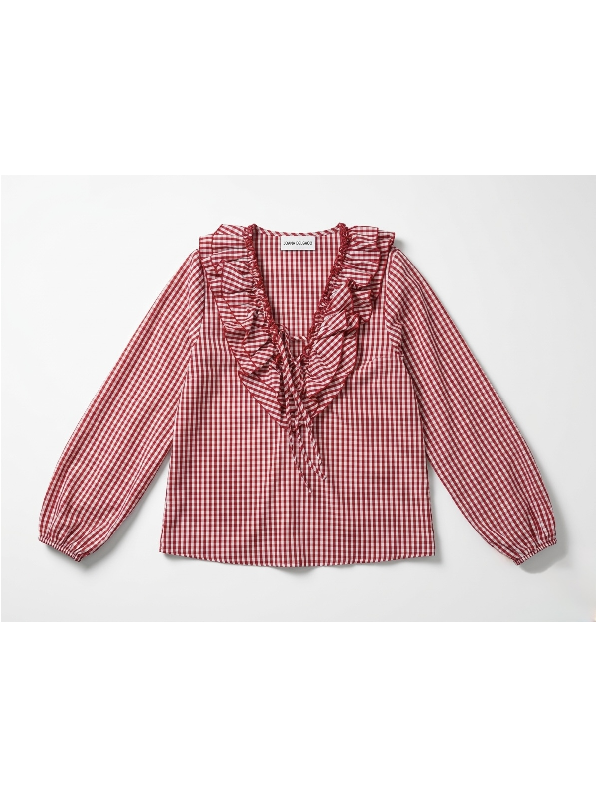 Blusa volantes VICHY roja