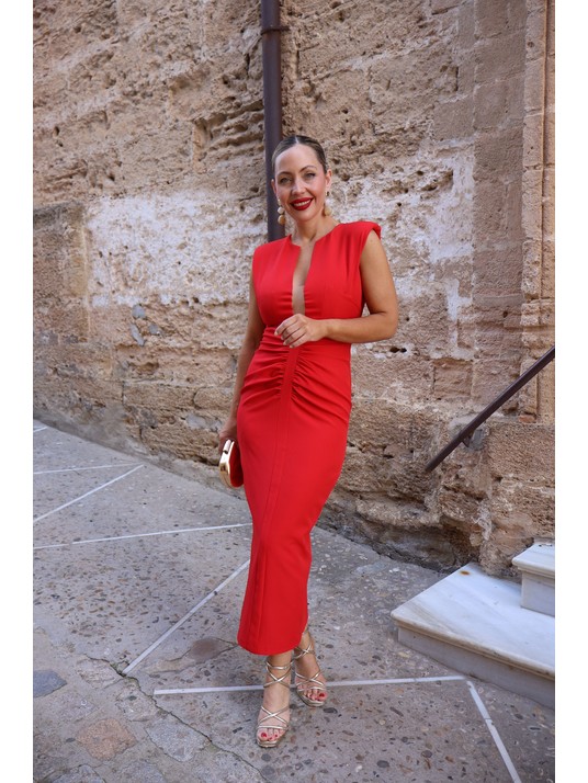 Vestido de Fiesta CATALINA rojo